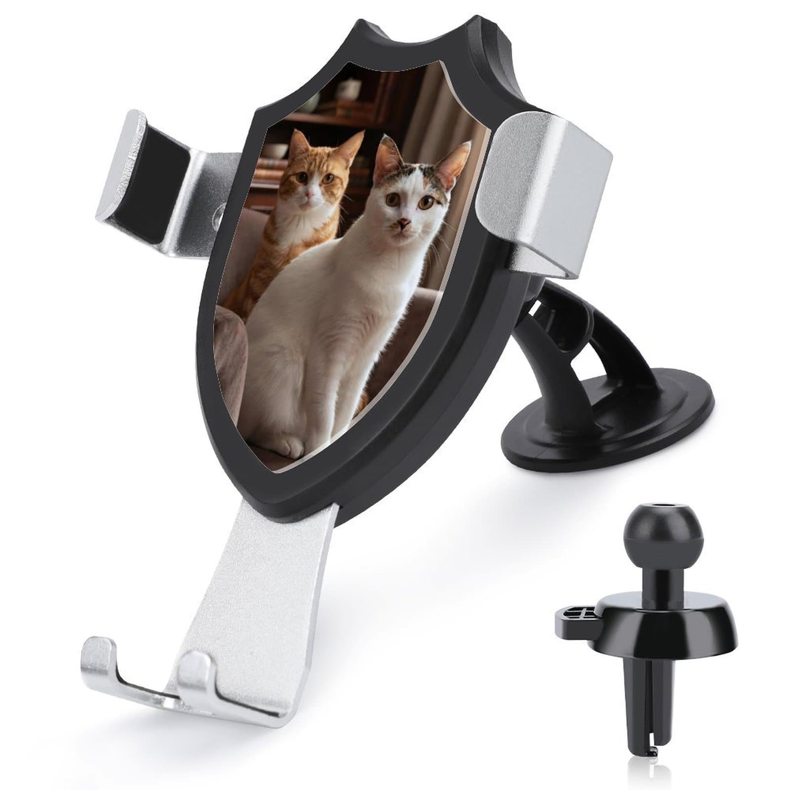 Car Phone Mount - Secure Anti-Slip Grip, One-Hand Operation | Universal Dashboard & Windshield Phone Holder for All Smartphones